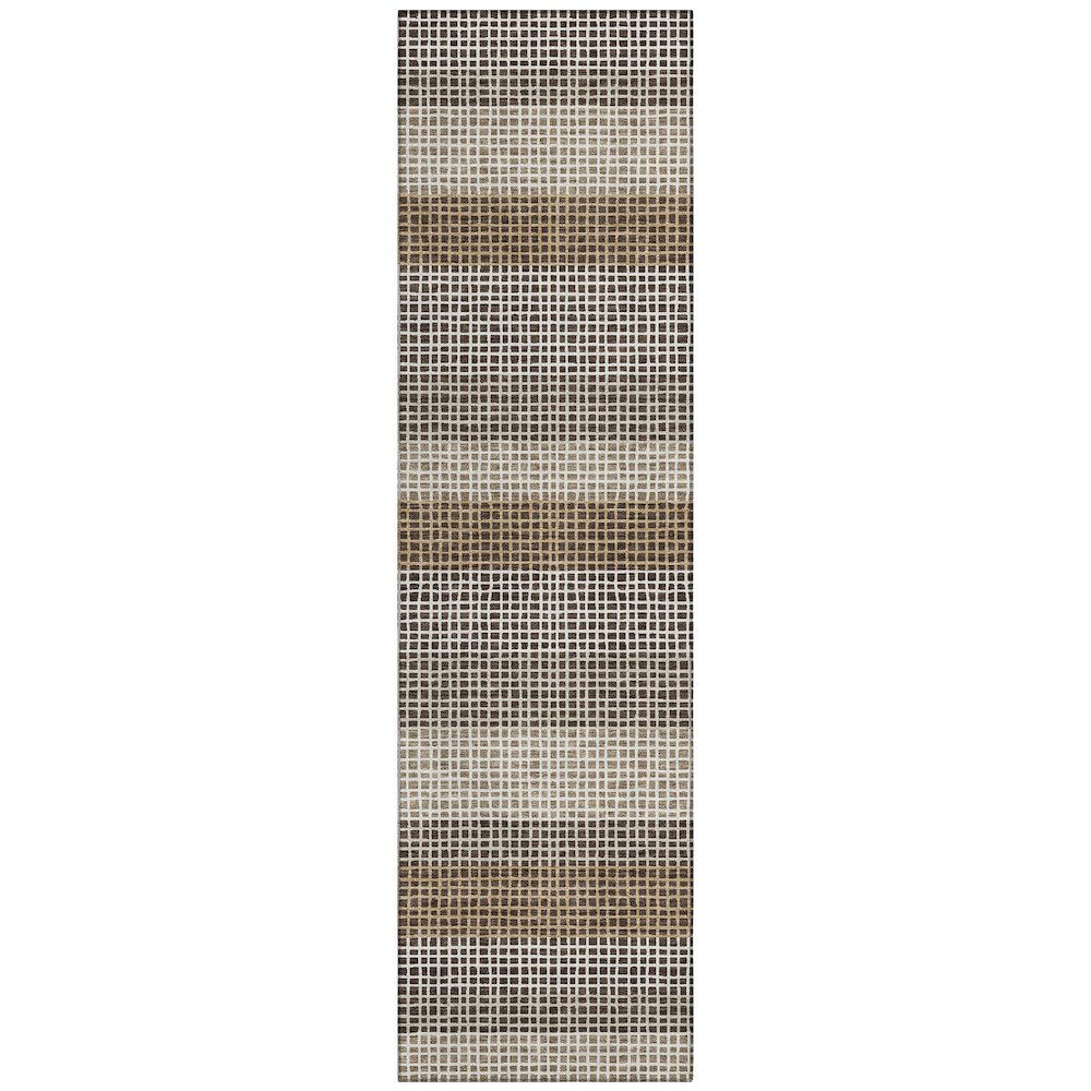 Machine Washable Indoor/Outdoor Chantille ACN2530 Brown 2'3" x 7'6" Runner Rug. Picture 1