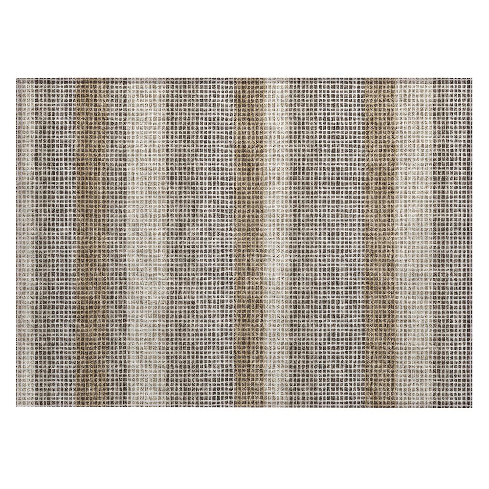 Machine Washable Indoor/Outdoor Chantille ACN2530 Brown 1'8" x 2'6" Rug. Picture 1