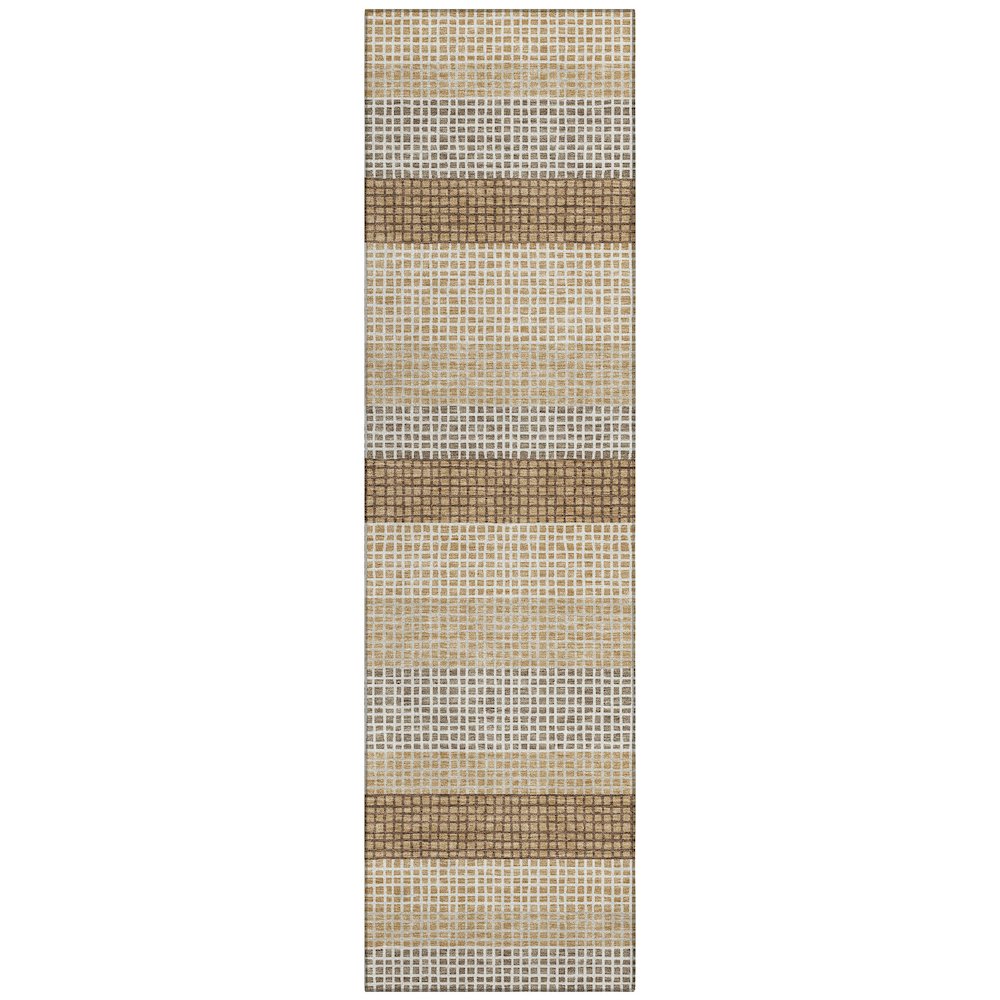 Machine Washable Indoor/Outdoor Chantille ACN2530 Gold 2'3" x 7'6" Runner Rug. Picture 1