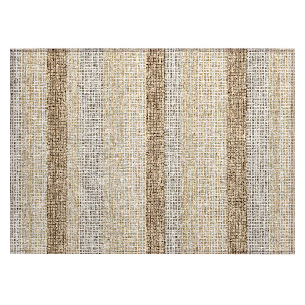 Machine Washable Indoor/Outdoor Chantille ACN2530 Gold 1'8" x 2'6" Rug. Picture 1