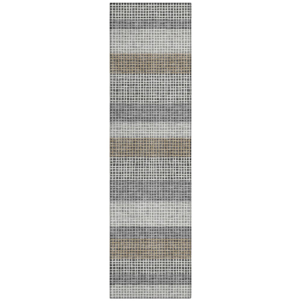 Machine Washable Indoor/Outdoor Chantille ACN2530 Gray 2'3" x 7'6" Runner Rug. Picture 1