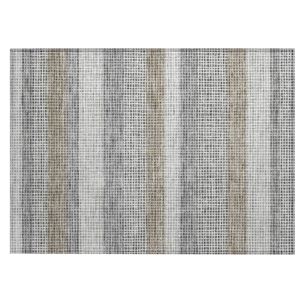 Machine Washable Indoor/Outdoor Chantille ACN2530 Gray 1'8" x 2'6" Rug. Picture 1
