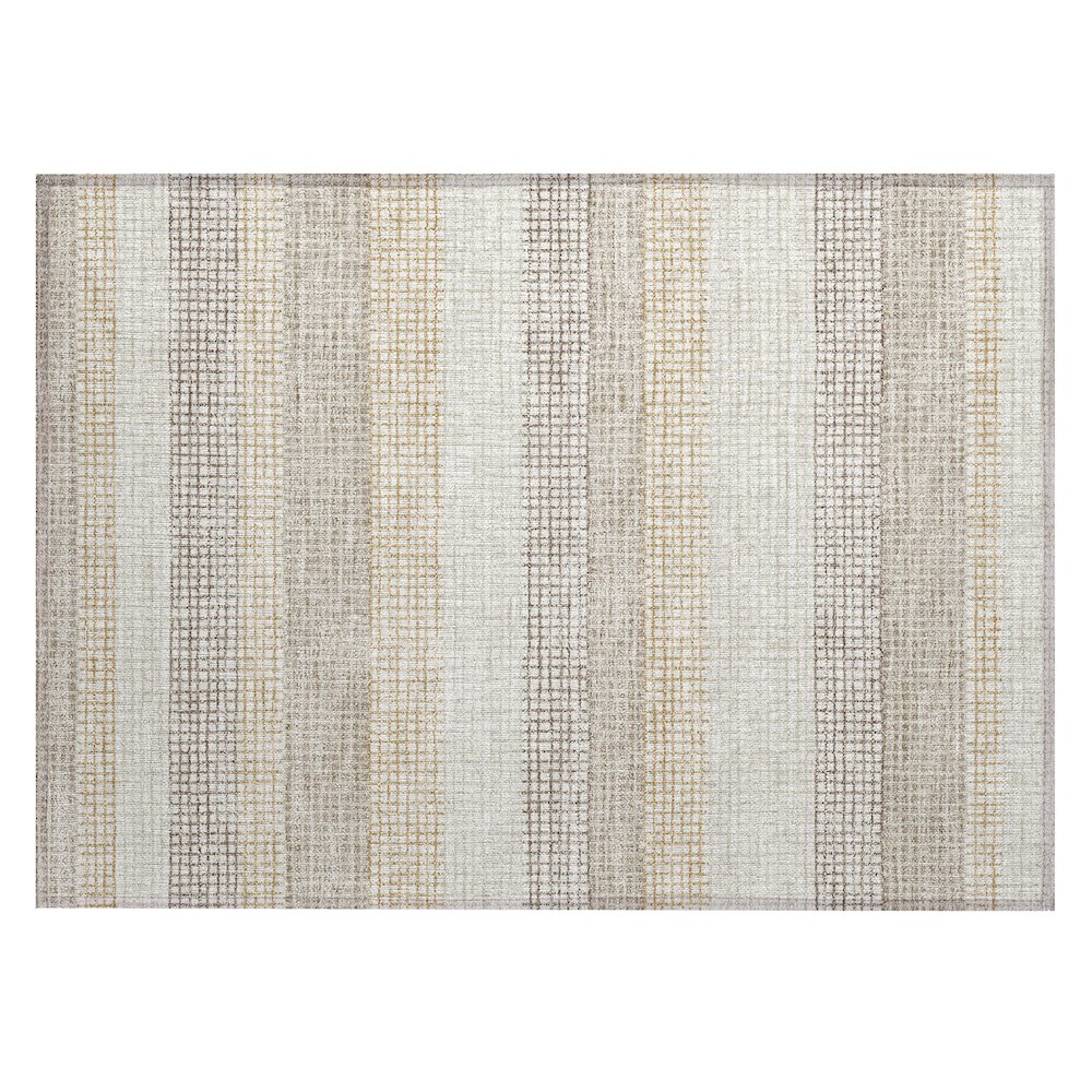 Machine Washable Indoor/Outdoor Chantille ACN2530 Ivory 1'8" x 2'6" Rug. Picture 1