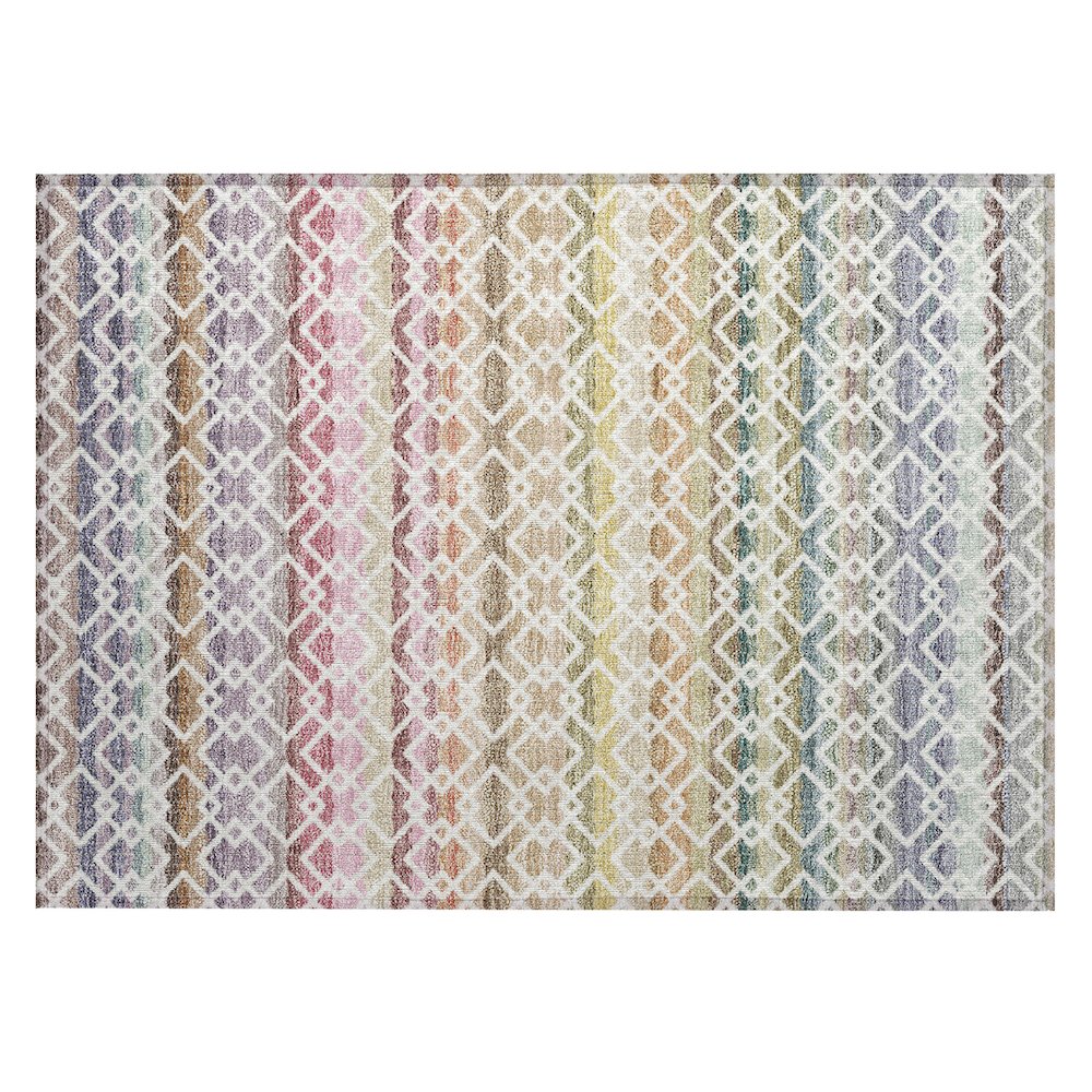 Machine Washable Indoor/Outdoor Chantille ACN2531 Ivory 1'8" x 2'6" Rug. Picture 1