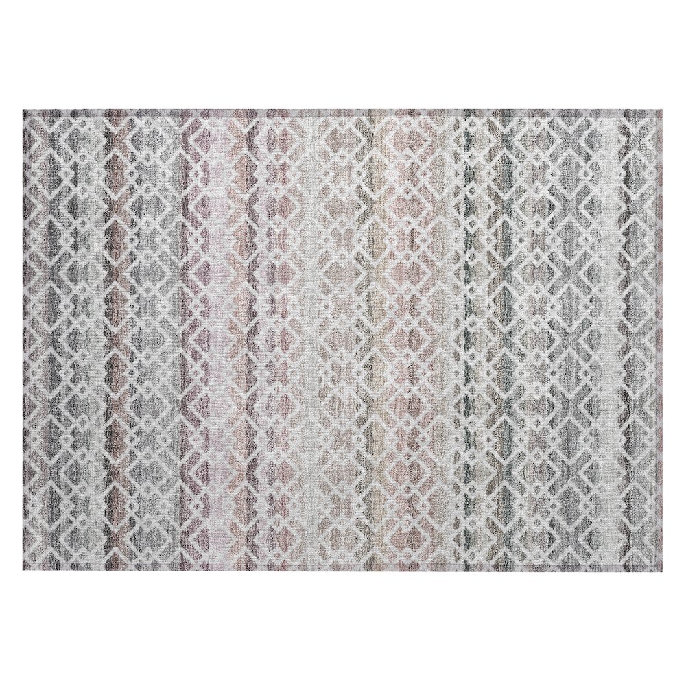 Machine Washable Indoor/Outdoor Chantille ACN2531 Gray 1'8" x 2'6" Rug. Picture 1