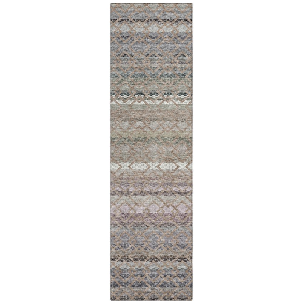 Machine Washable Indoor/Outdoor Chantille ACN2531 Brown 2'3" x 7'6" Runner Rug. Picture 1