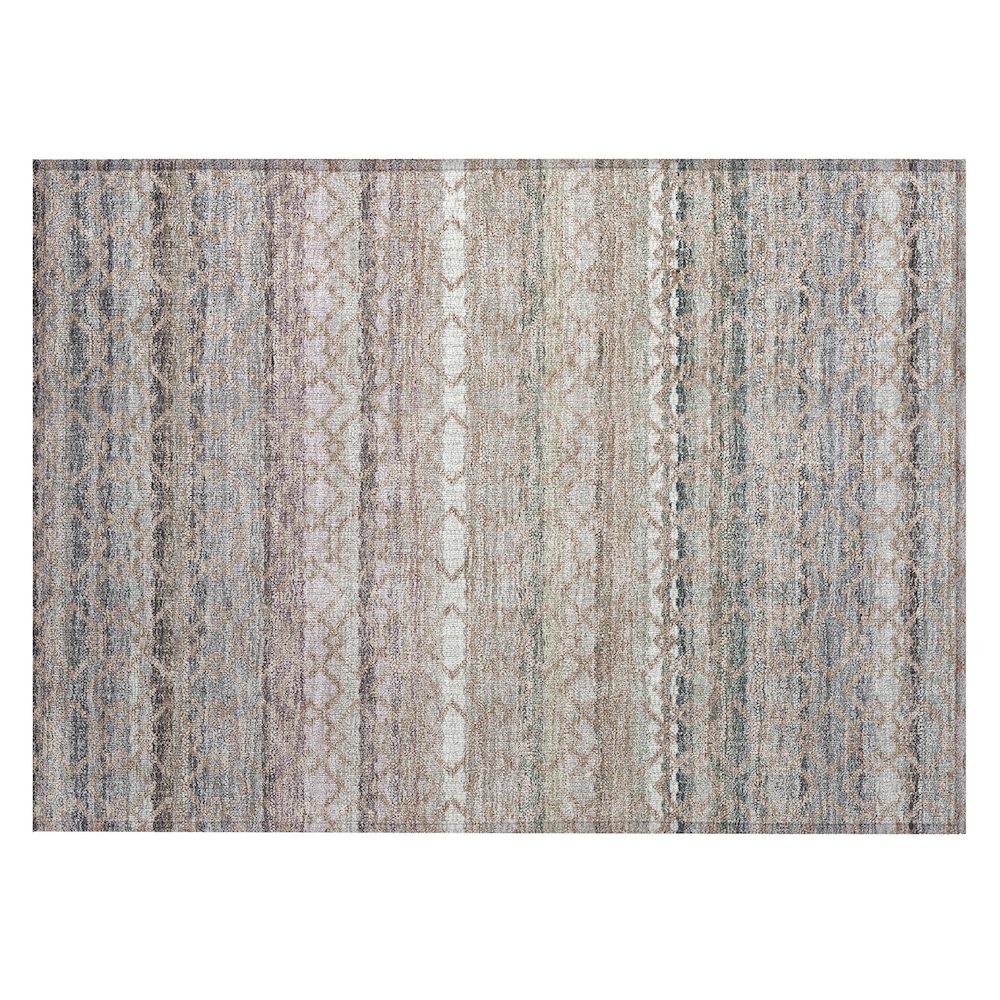 Machine Washable Indoor/Outdoor Chantille ACN2531 Brown 1'8" x 2'6" Rug. Picture 1