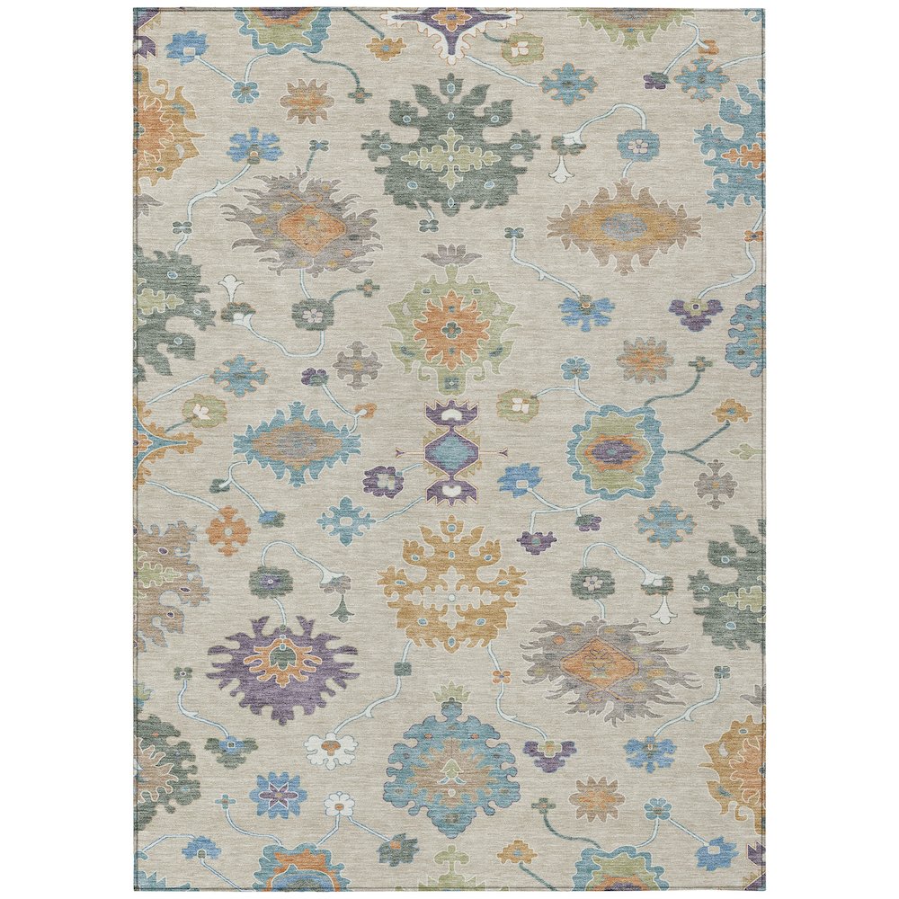 Machine Washable Indoor/Outdoor Chantille ACN2532 Brown 2'6" x 3'10" Rug. Picture 1