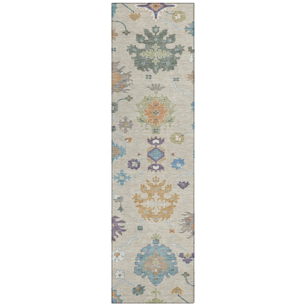 Machine Washable Indoor/Outdoor Chantille ACN2532 Brown 2'3" x 7'6" Runner Rug. Picture 1