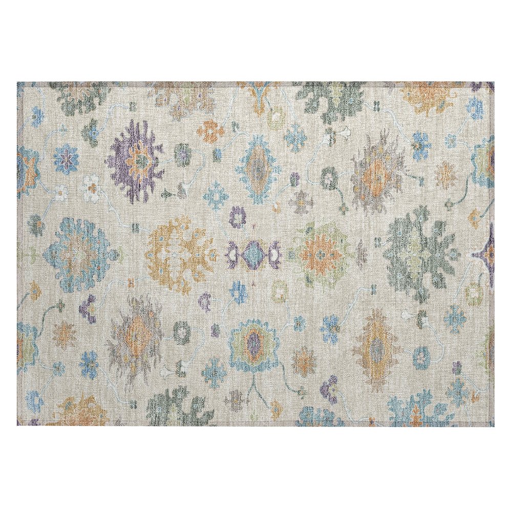 Machine Washable Indoor/Outdoor Chantille ACN2532 Brown 1'8" x 2'6" Rug. Picture 1
