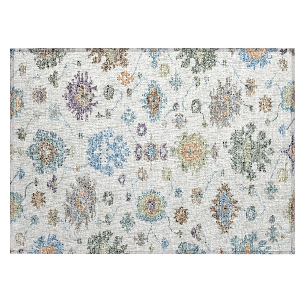 Machine Washable Indoor/Outdoor Chantille ACN2532 Ivory 1'8" x 2'6" Rug. Picture 1