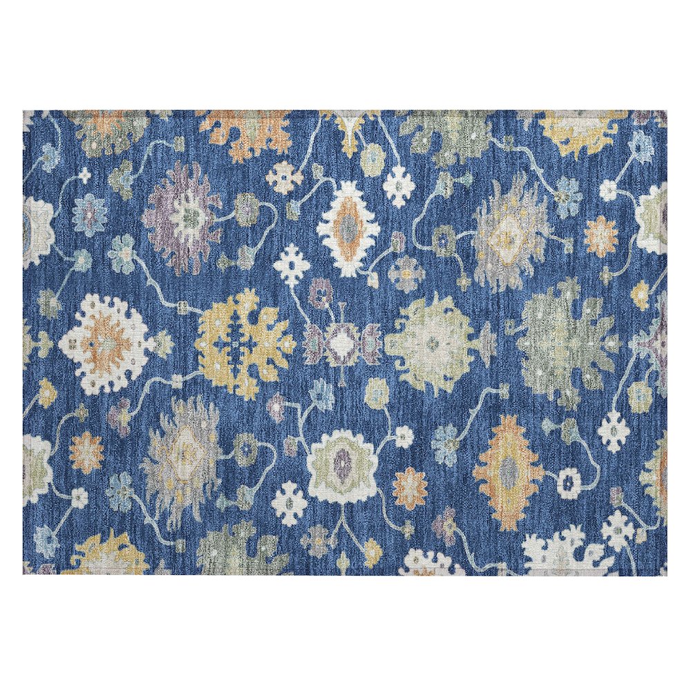 Machine Washable Indoor/Outdoor Chantille ACN2532 Blue 1'8" x 2'6" Rug. Picture 1