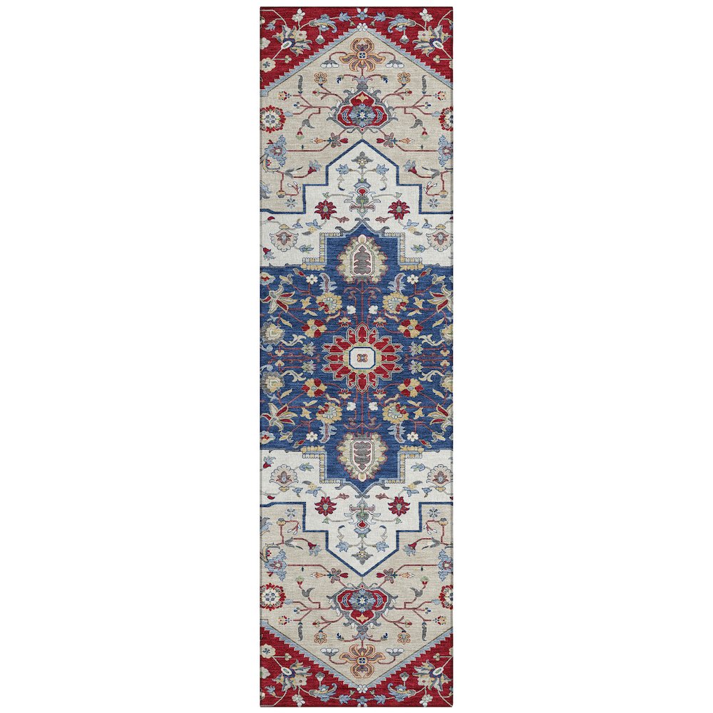 Machine Washable Indoor/Outdoor Chantille ACN2533 Red 2'3" x 7'6" Runner Rug. Picture 1