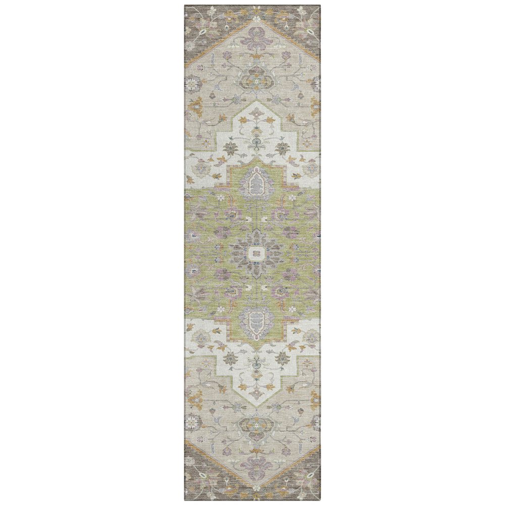 Machine Washable Indoor/Outdoor Chantille ACN2533 Brown 2'3" x 7'6" Runner Rug. Picture 1