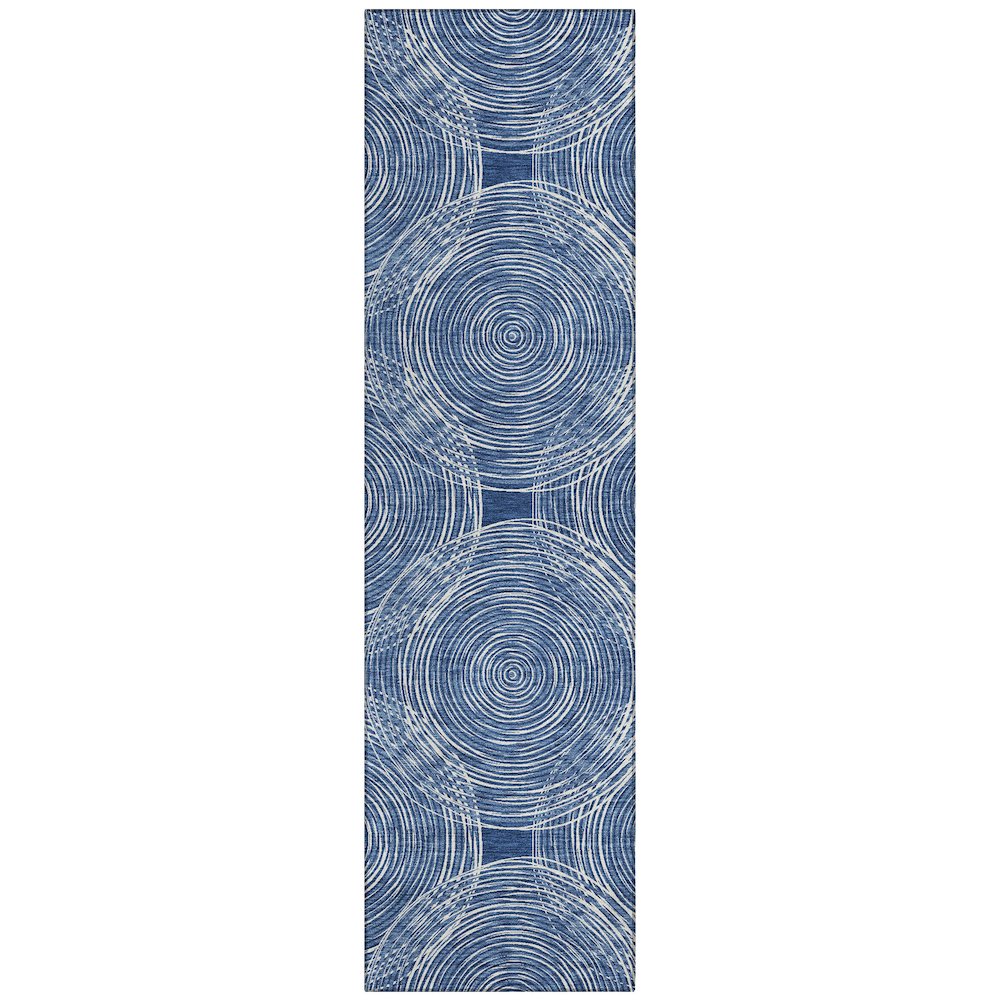 Machine Washable Indoor/Outdoor Chantille ACN2534 Blue 2'3" x 7'6" Runner Rug. Picture 1