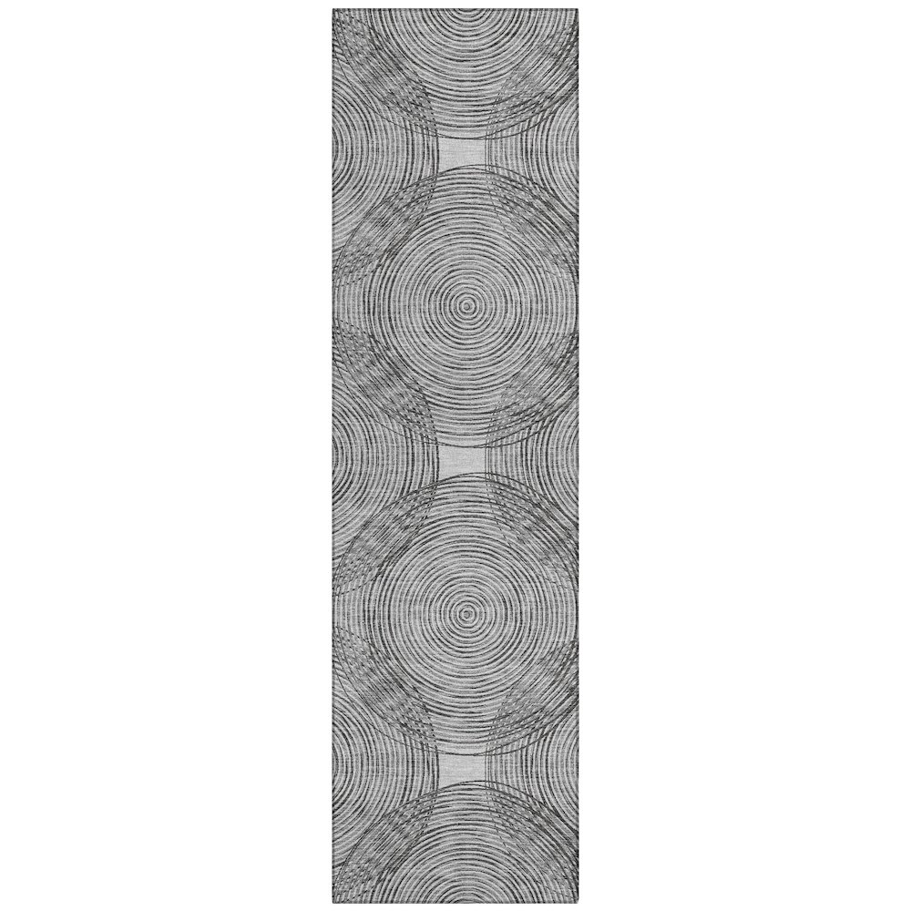 Machine Washable Indoor/Outdoor Chantille ACN2534 Gray 2'3" x 7'6" Runner Rug. Picture 1