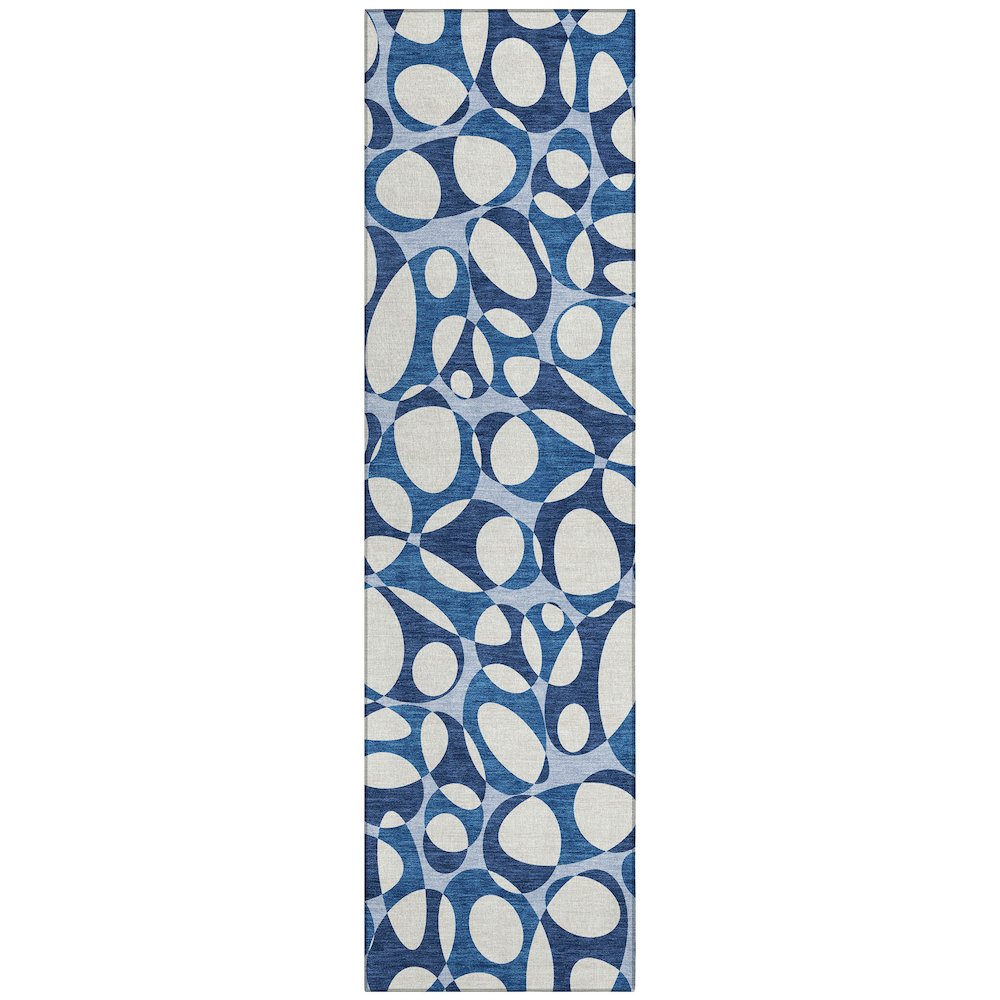 Machine Washable Indoor/Outdoor Chantille ACN2536 Blue 2'3" x 7'6" Runner Rug. Picture 1