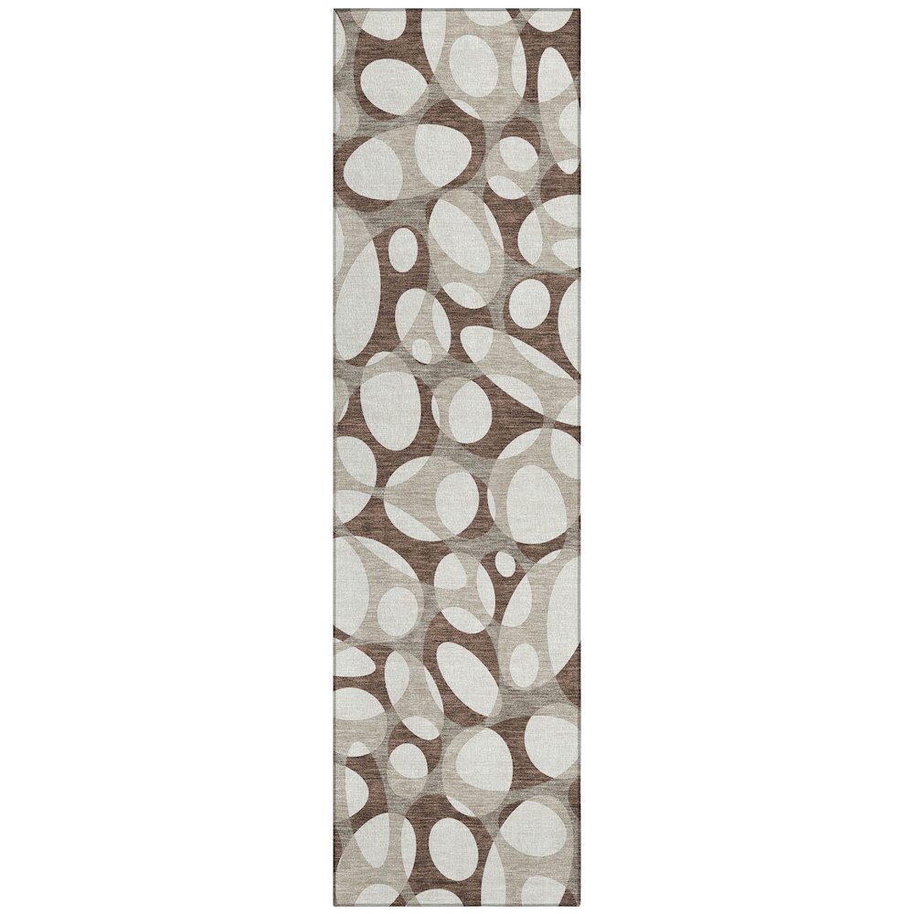 Machine Washable Indoor/Outdoor Chantille ACN2536 Brown 2'3" x 7'6" Runner Rug. Picture 1