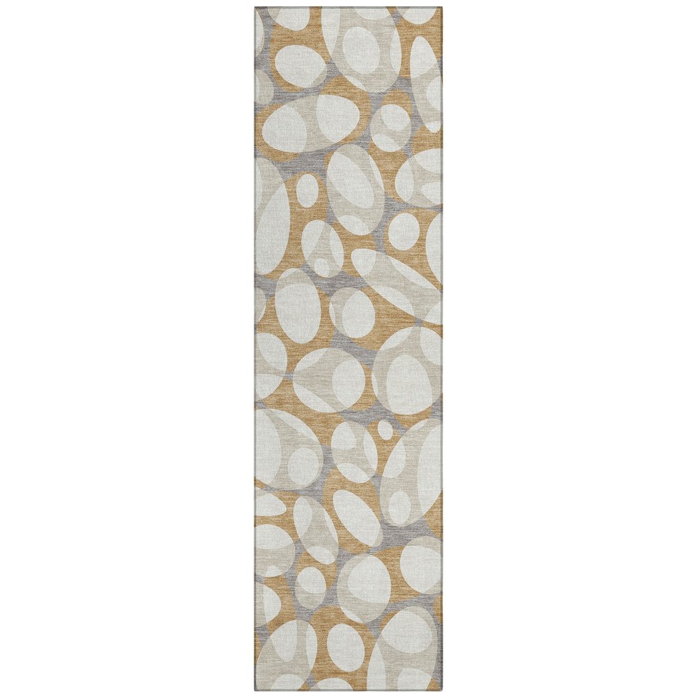 Machine Washable Indoor/Outdoor Chantille ACN2536 Gold 2'3" x 7'6" Runner Rug. Picture 1