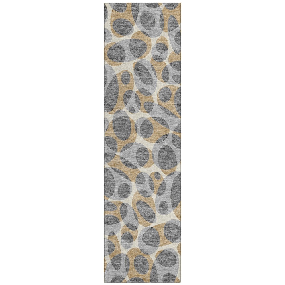 Machine Washable Indoor/Outdoor Chantille ACN2536 Gray 2'3" x 7'6" Runner Rug. Picture 1