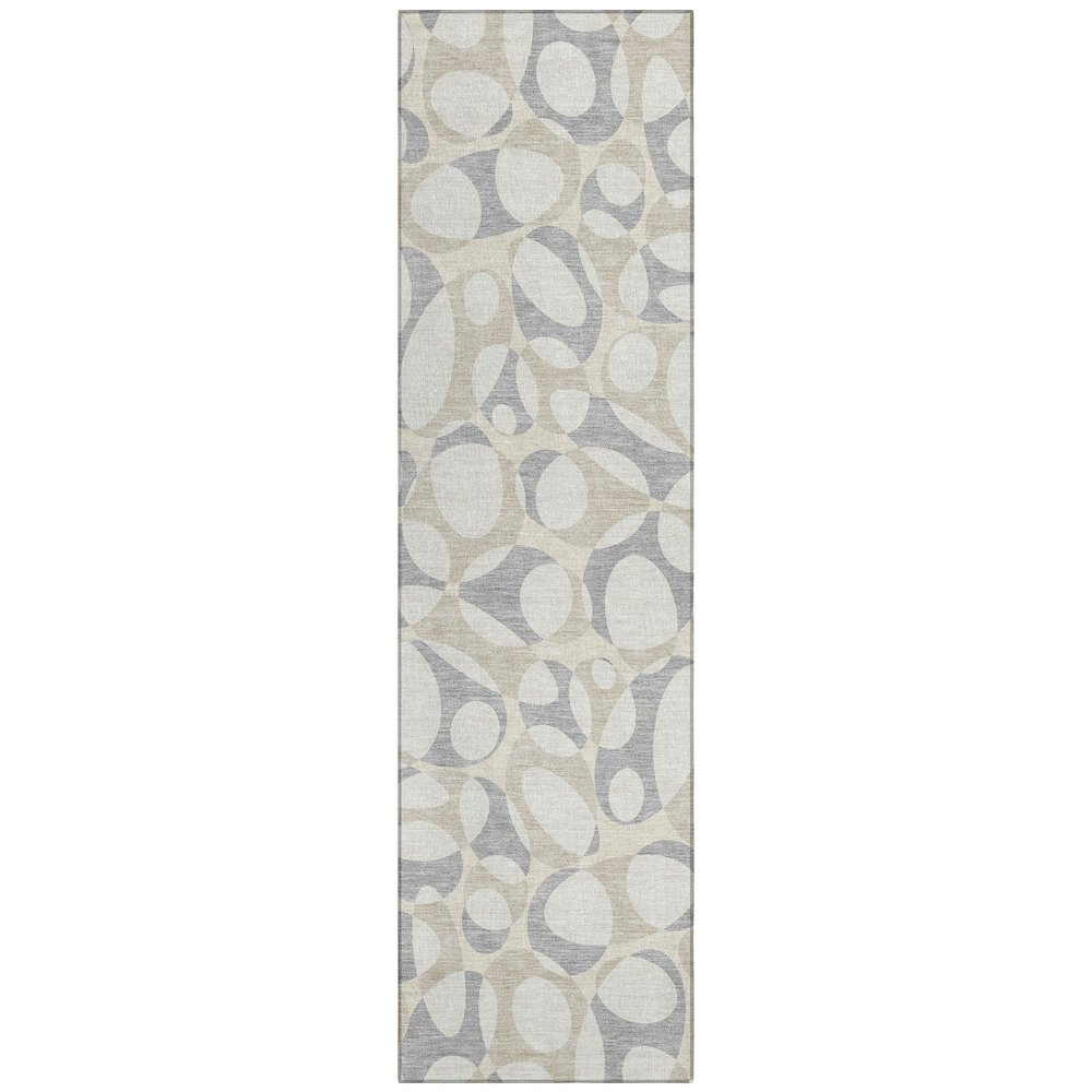 Machine Washable Indoor/Outdoor Chantille ACN2536 Ivory 2'3" x 7'6" Runner Rug. Picture 1