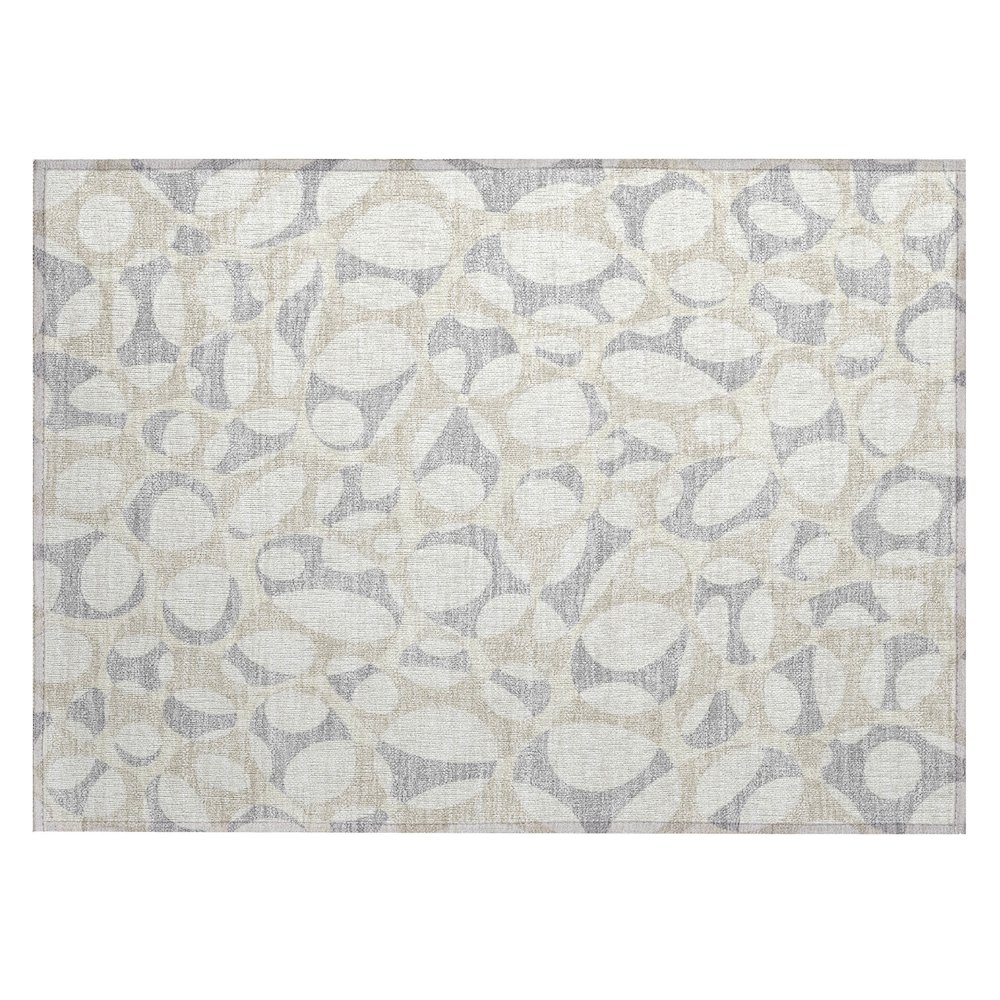 Machine Washable Indoor/Outdoor Chantille ACN2536 Ivory 1'8" x 2'6" Rug. Picture 1