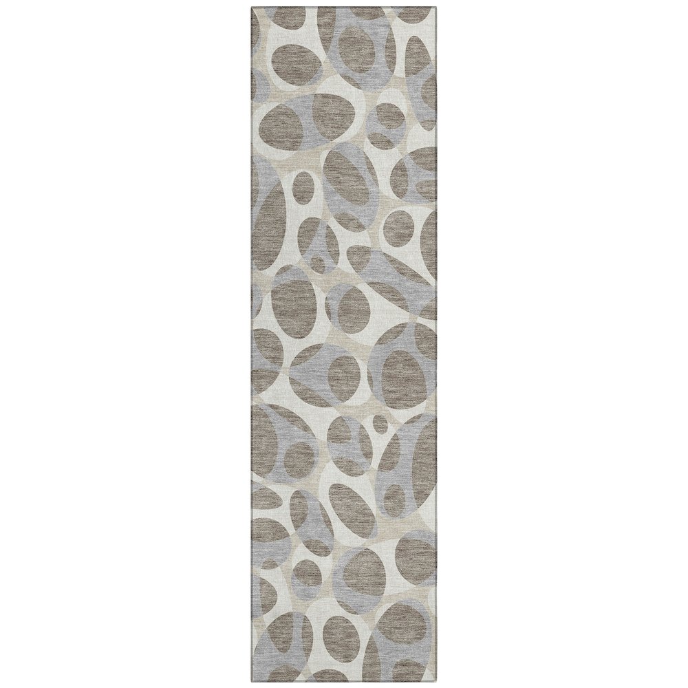 Machine Washable Indoor/Outdoor Chantille ACN2536 Brown 2'3" x 7'6" Runner Rug. Picture 1