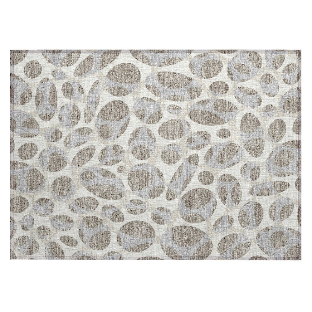 Machine Washable Indoor/Outdoor Chantille ACN2536 Brown 1'8" x 2'6" Rug. Picture 1