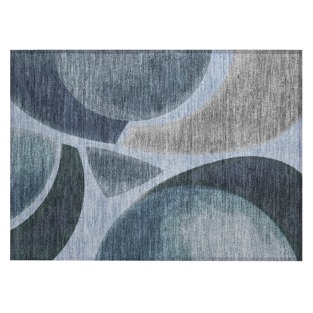 Machine Washable Indoor/Outdoor Chantille ACN2537 Blue 1'8" x 2'6" Rug. Picture 1