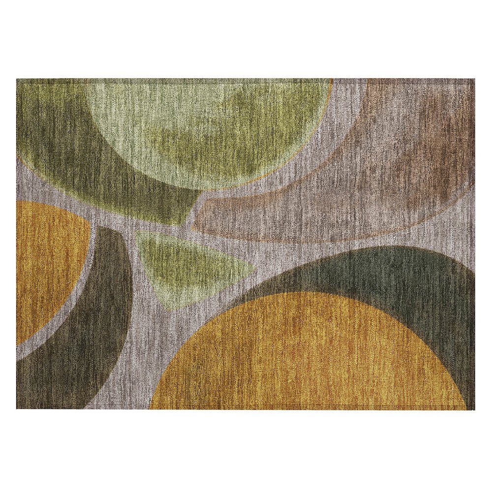 Machine Washable Indoor/Outdoor Chantille ACN2537 Brown 1'8" x 2'6" Rug. Picture 1