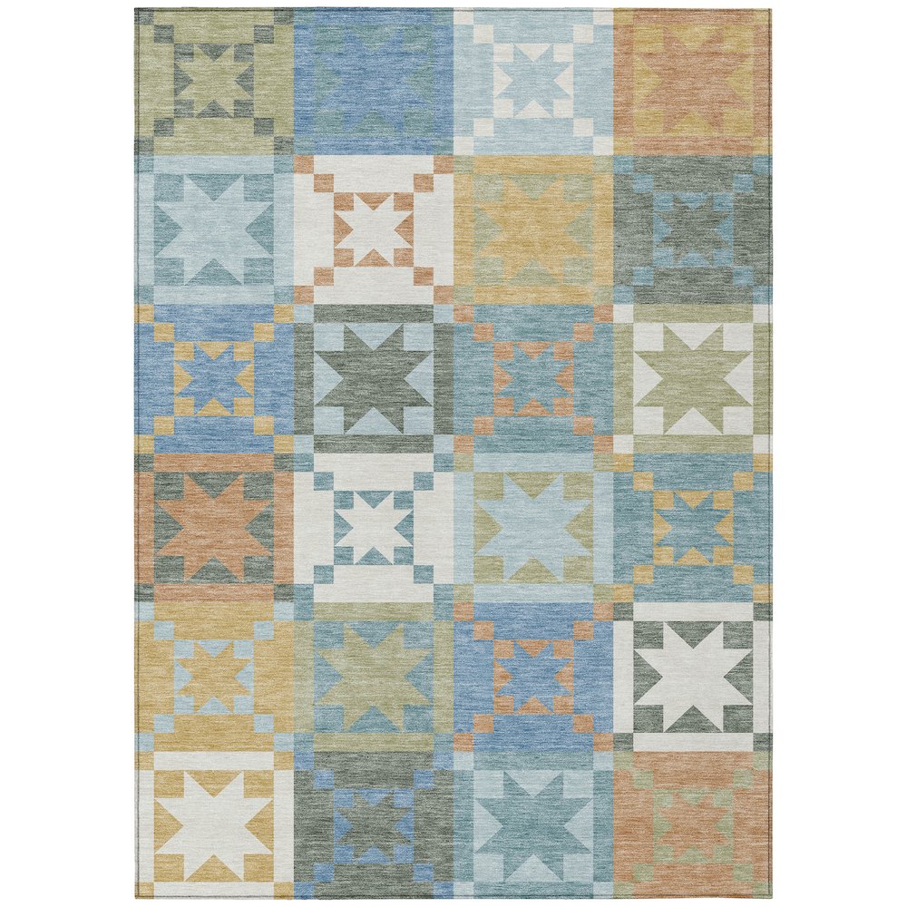 Machine Washable Indoor/Outdoor Chantille ACN2538 Blue 2'6" x 3'10" Rug. Picture 1