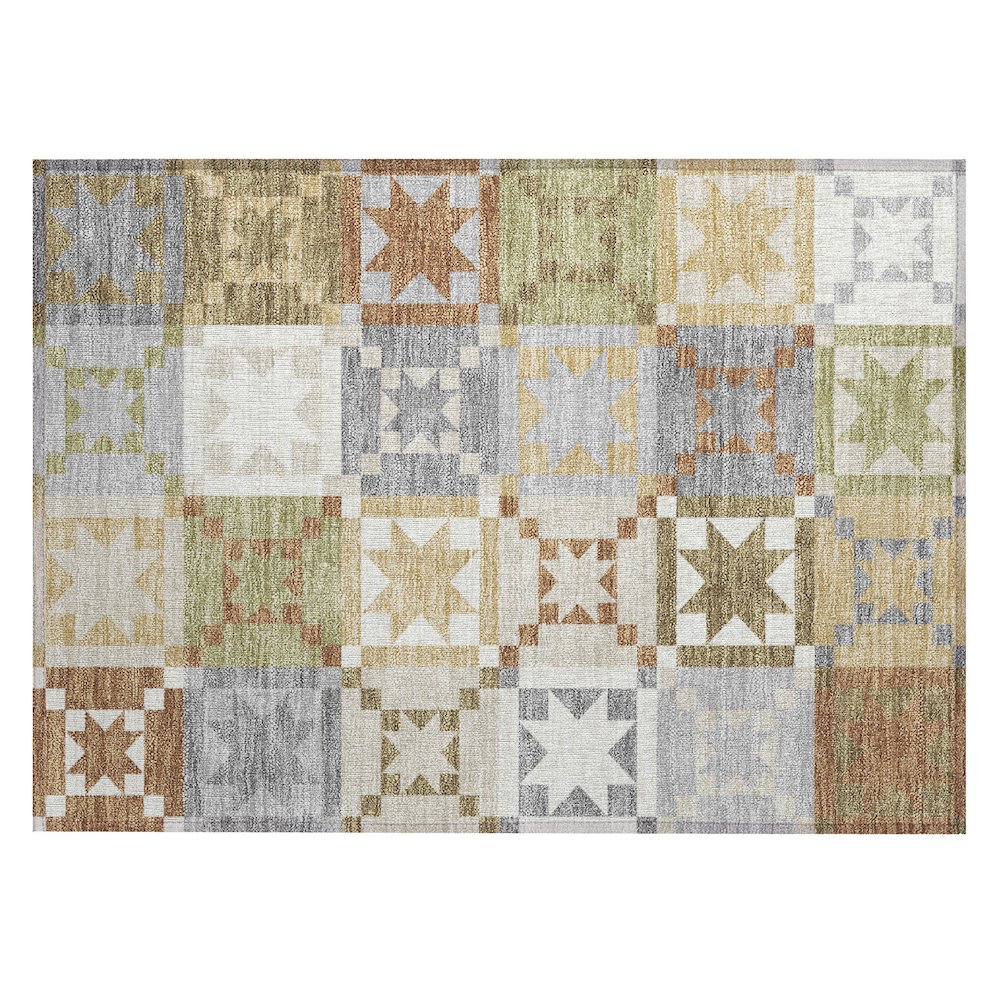 Machine Washable Indoor/Outdoor Chantille ACN2538 Gray 1'8" x 2'6" Rug. Picture 1