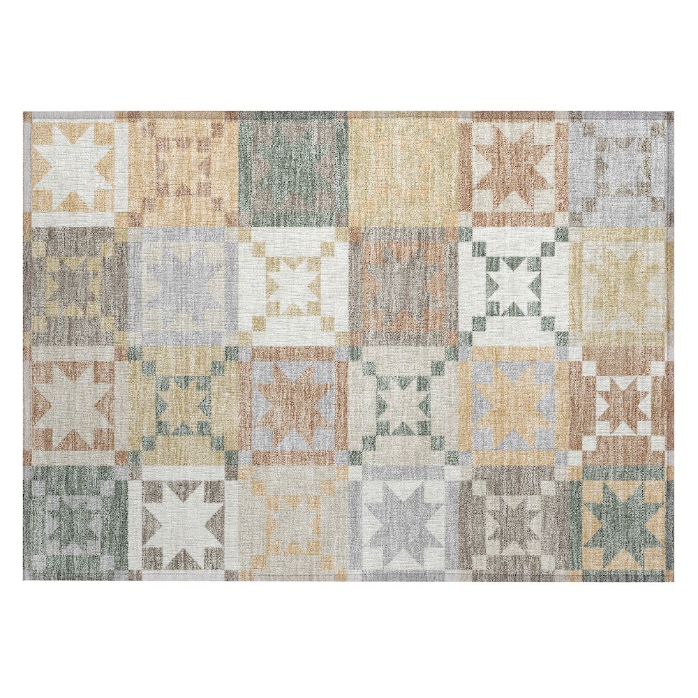 Machine Washable Indoor/Outdoor Chantille ACN2538 Ivory 1'8" x 2'6" Rug. Picture 1