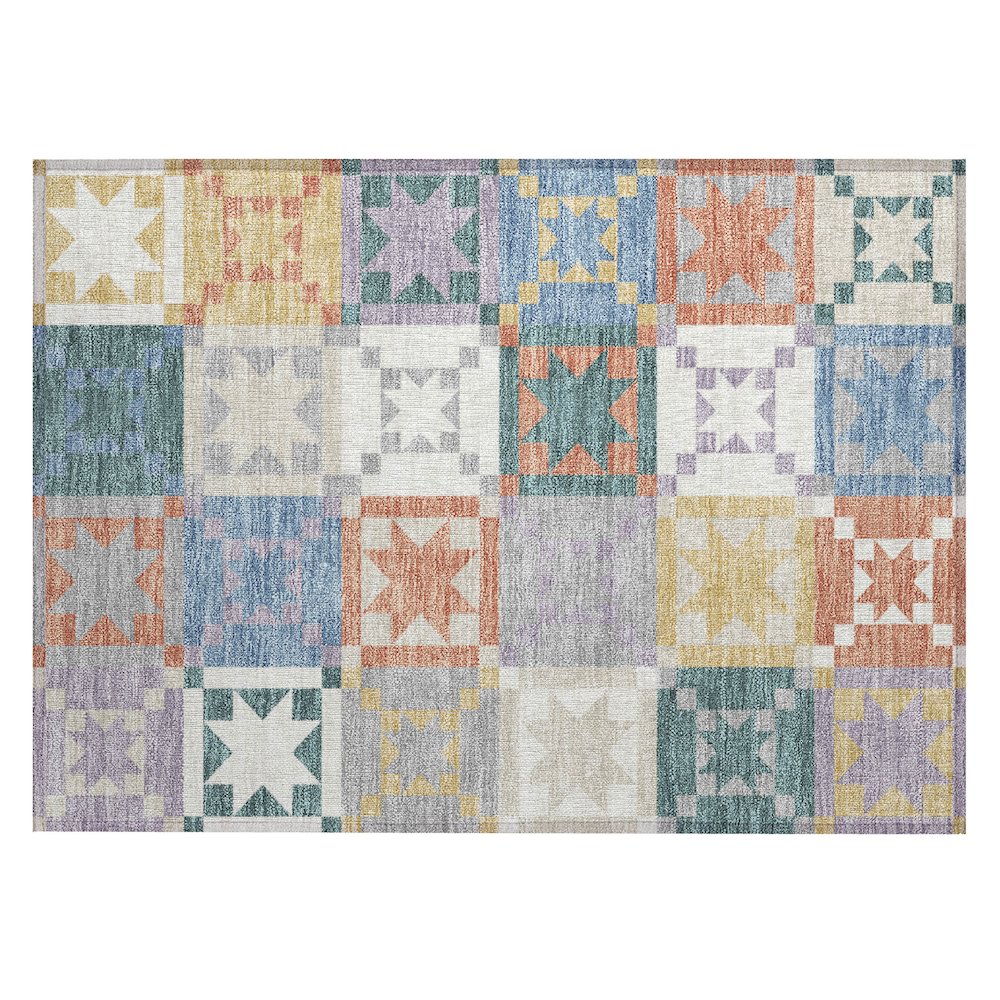 Machine Washable Indoor/Outdoor Chantille ACN2538 Gray 1'8" x 2'6" Rug. Picture 1