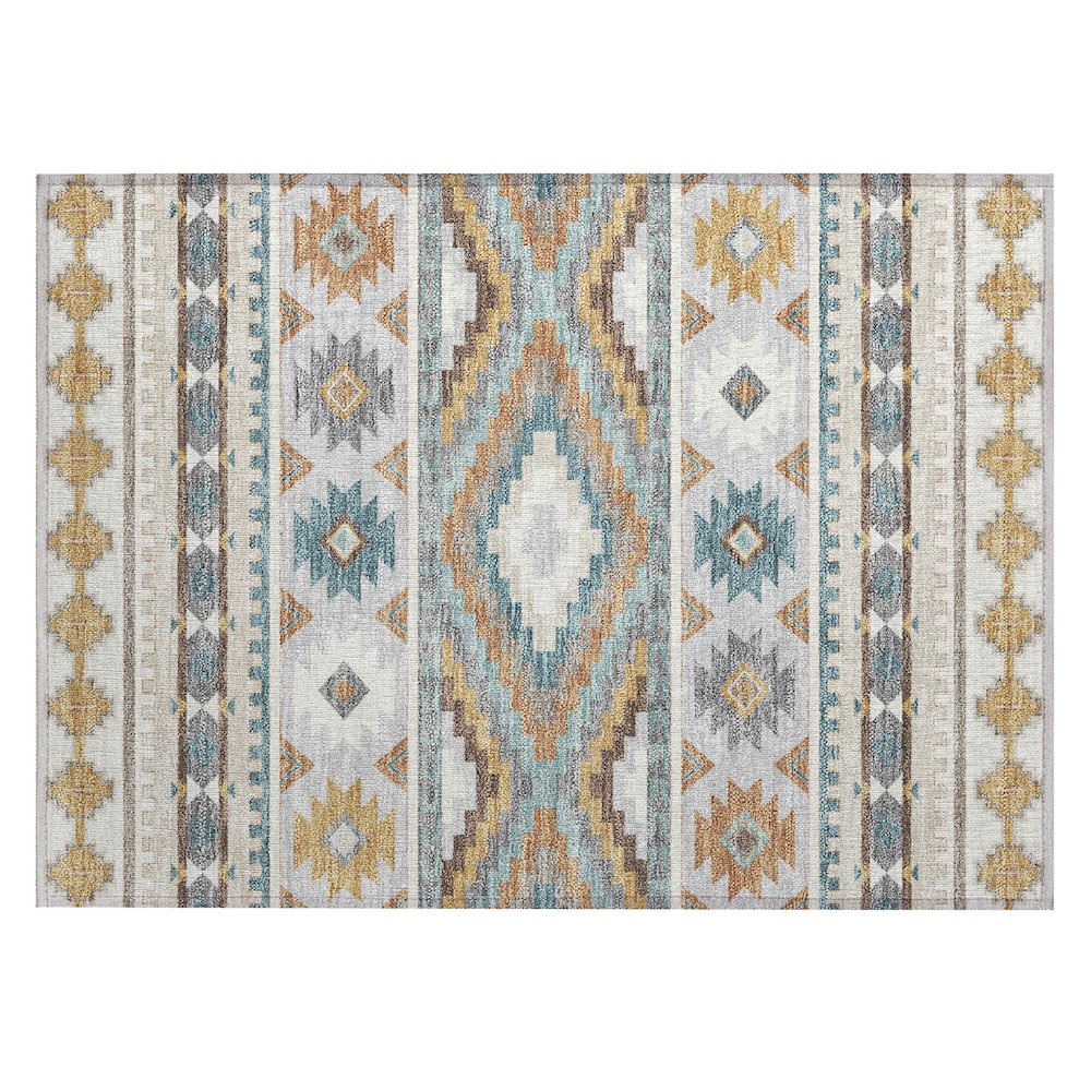 Machine Washable Indoor/Outdoor Chantille ACN2539 Ivory 1'8" x 2'6" Rug. Picture 1