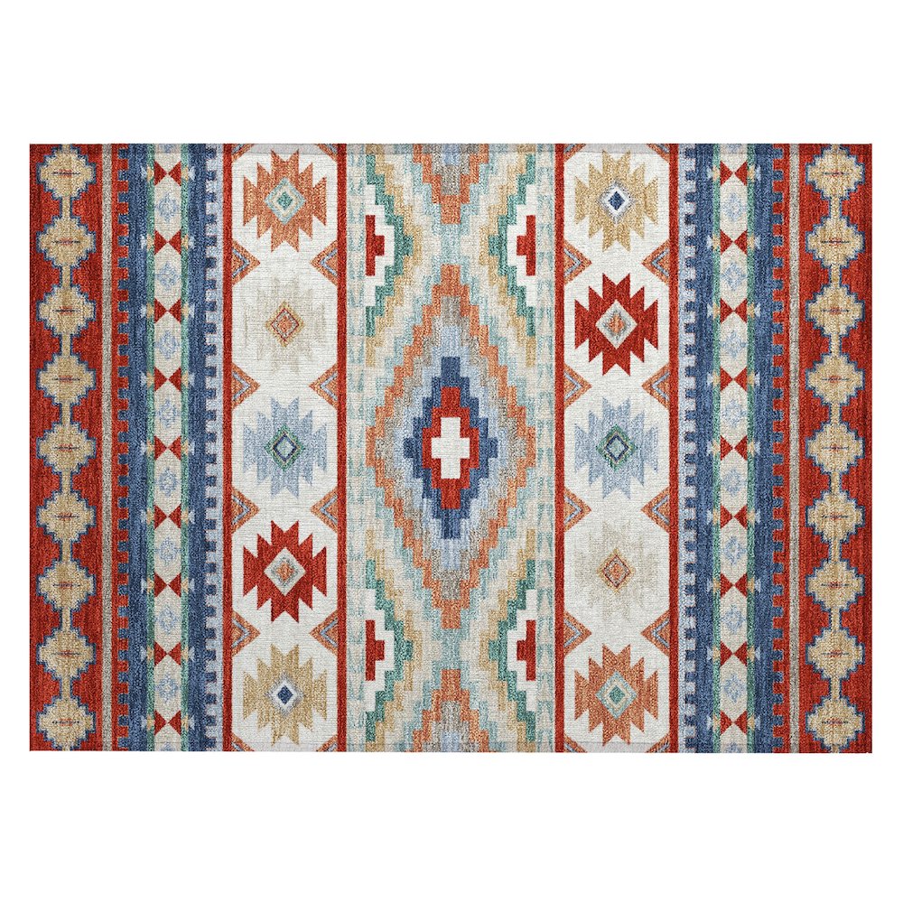 Machine Washable Indoor/Outdoor Chantille ACN2539 Red 1'8" x 2'6" Rug. Picture 1