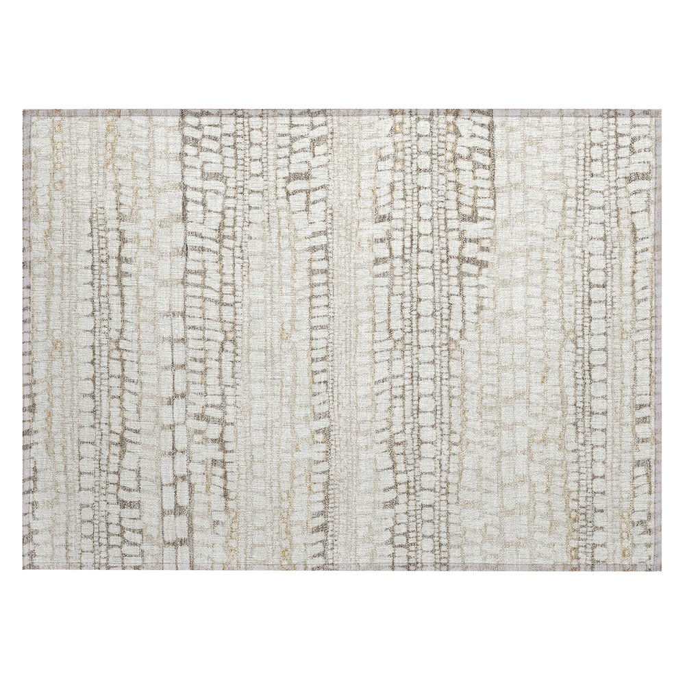 Machine Washable Indoor/Outdoor Chantille ACN2540 Ivory 1'8" x 2'6" Rug. Picture 1
