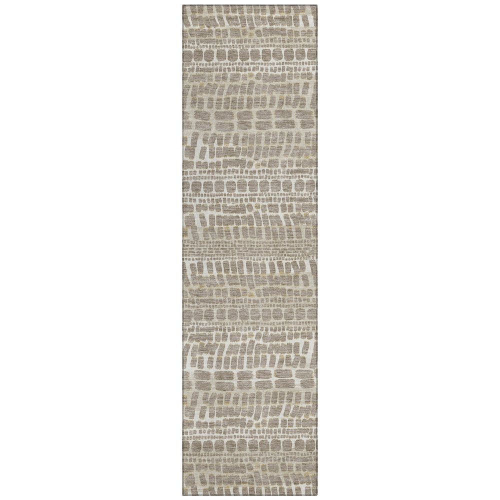 Machine Washable Indoor/Outdoor Chantille ACN2540 Brown 2'3" x 7'6" Runner Rug. Picture 1