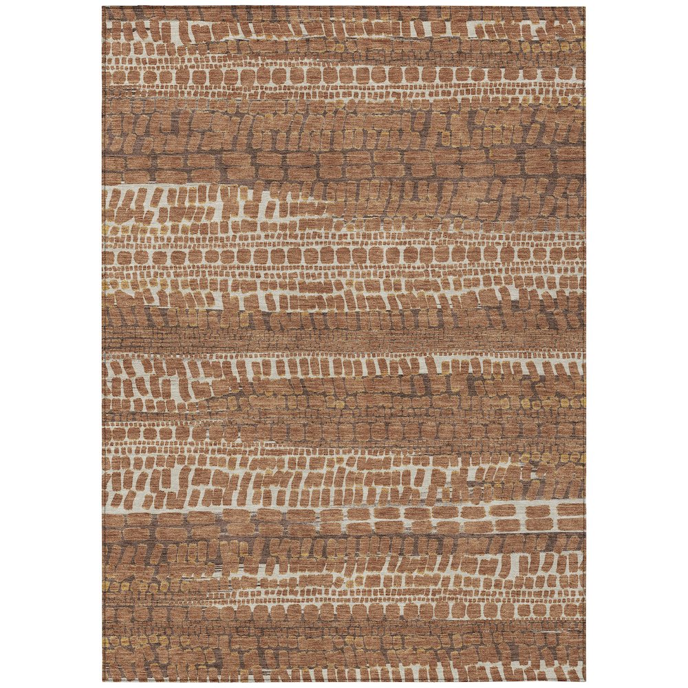 Machine Washable Indoor/Outdoor Chantille ACN2540 Orange 2'6" x 3'10" Rug. Picture 1
