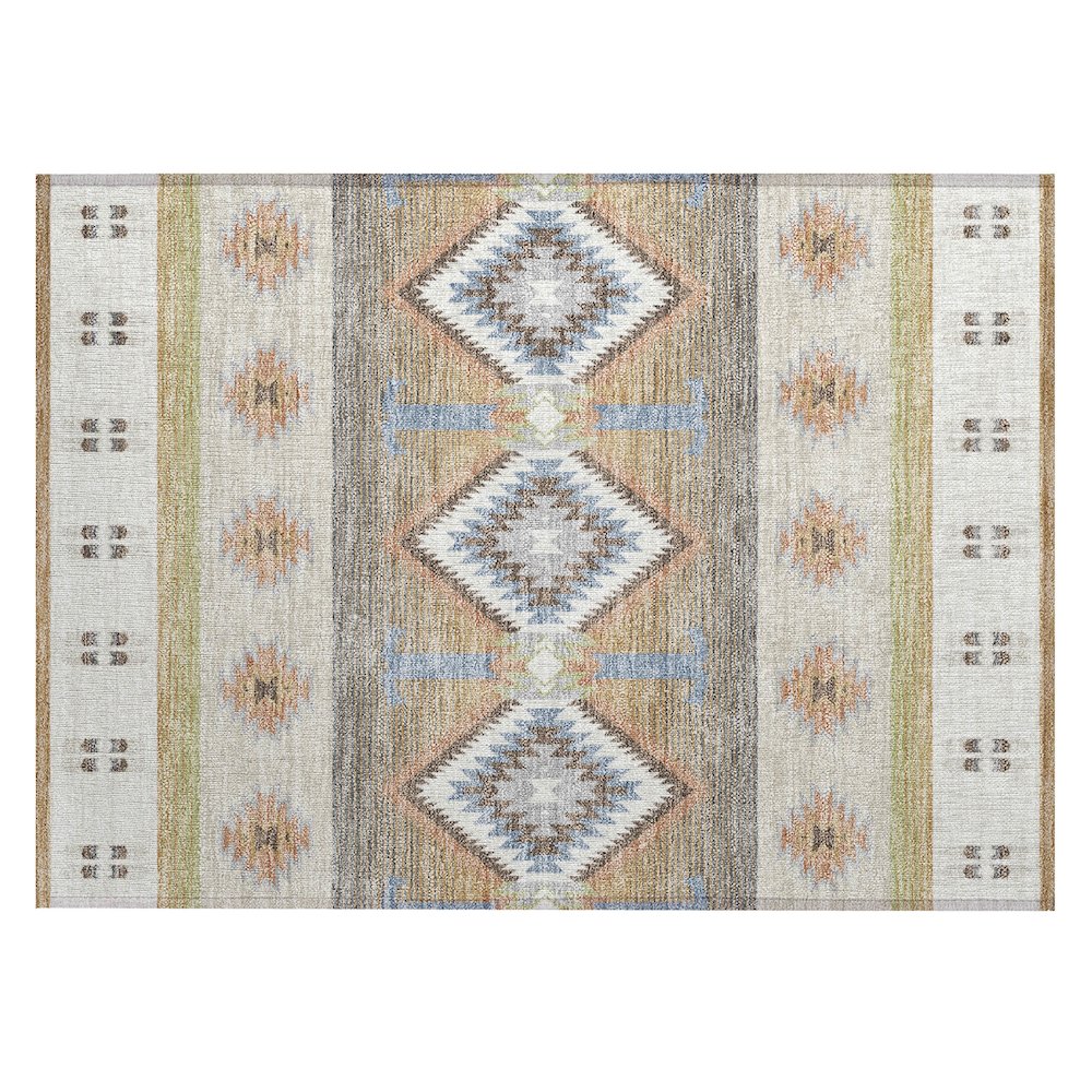 Machine Washable Indoor/Outdoor Chantille ACN2541 Ivory 1'8" x 2'6" Rug. Picture 1