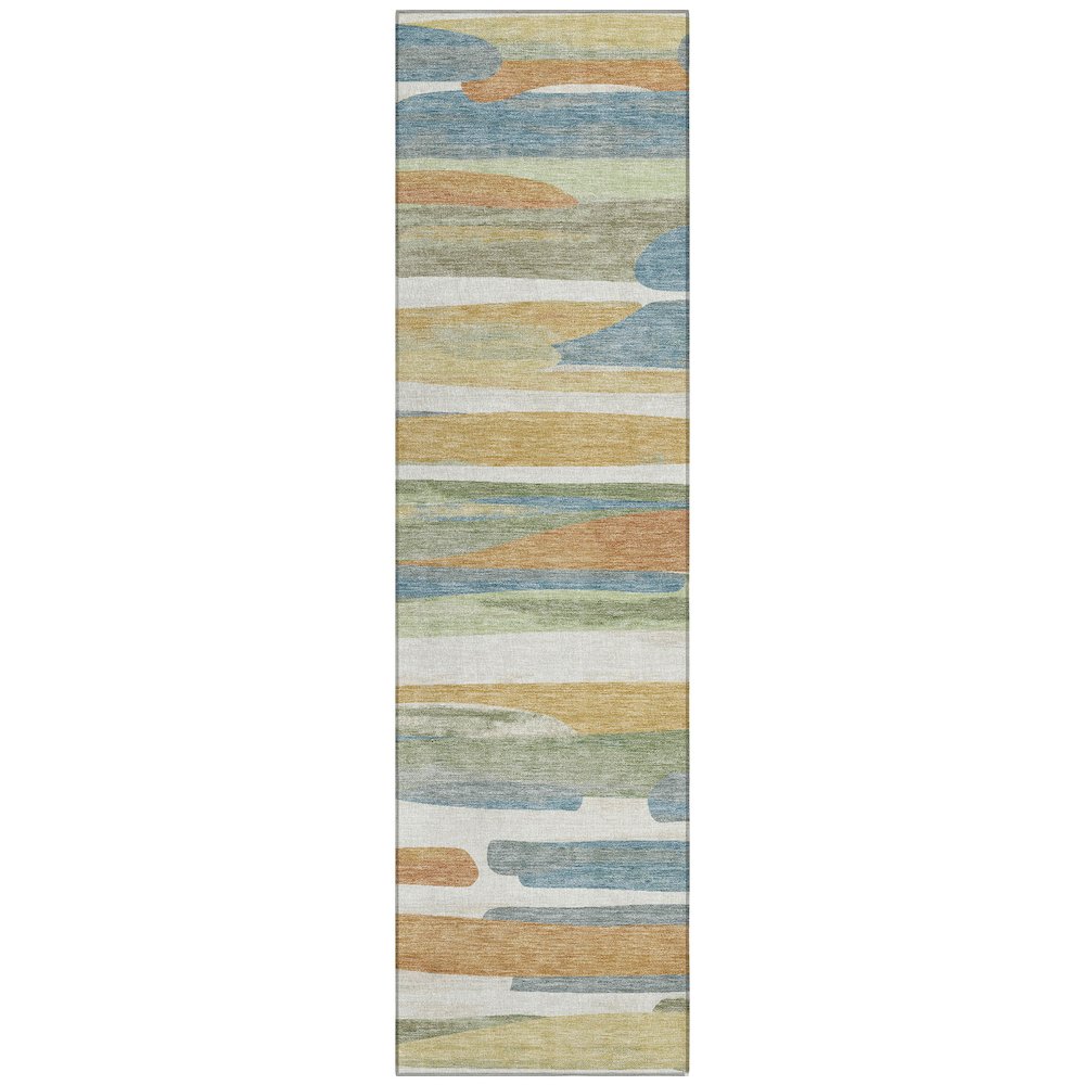 Machine Washable Indoor/Outdoor Chantille ACN2542 Ivory 2'3" x 7'6" Runner Rug. Picture 1