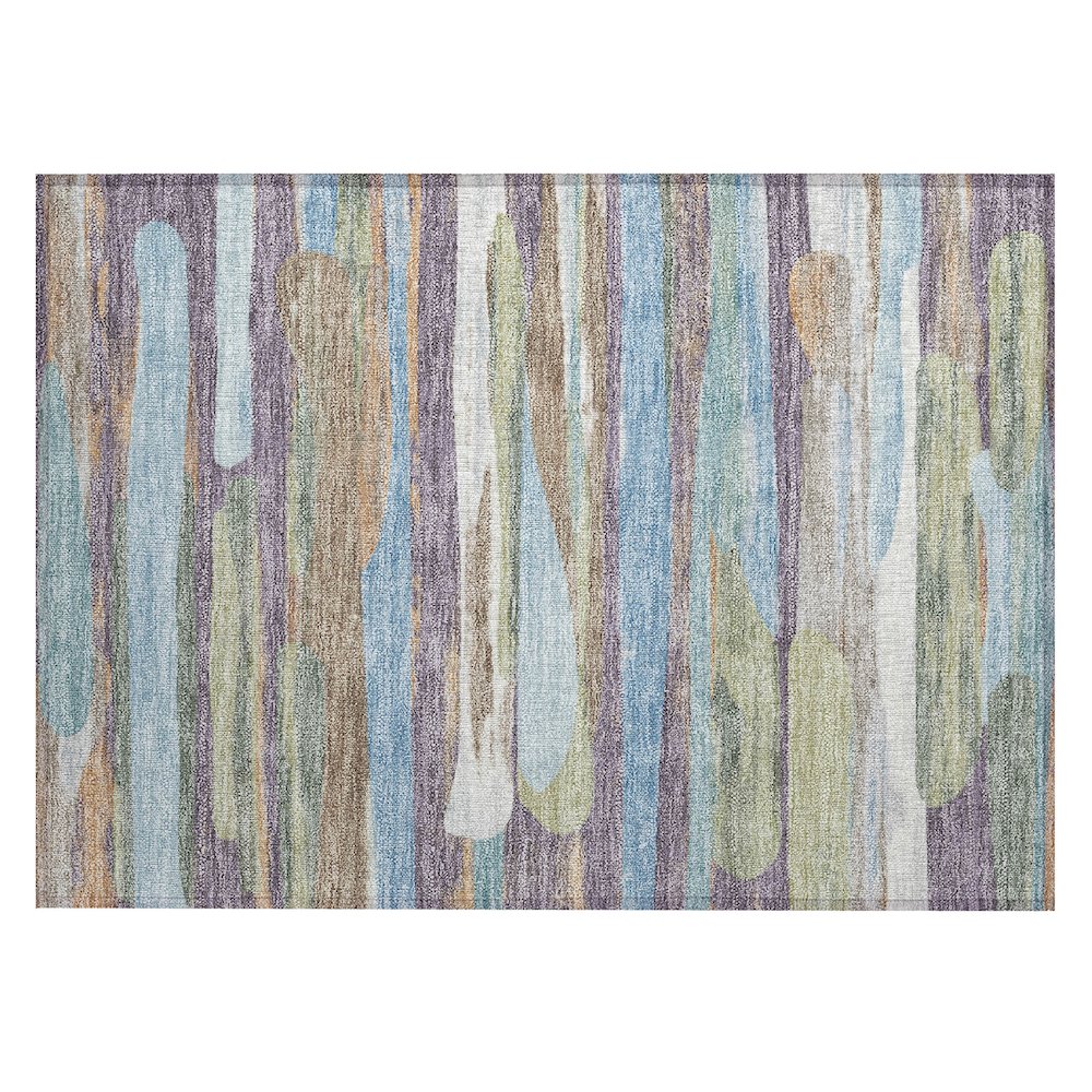 Machine Washable Indoor/Outdoor Chantille ACN2542 Purple 1'8" x 2'6" Rug. Picture 1