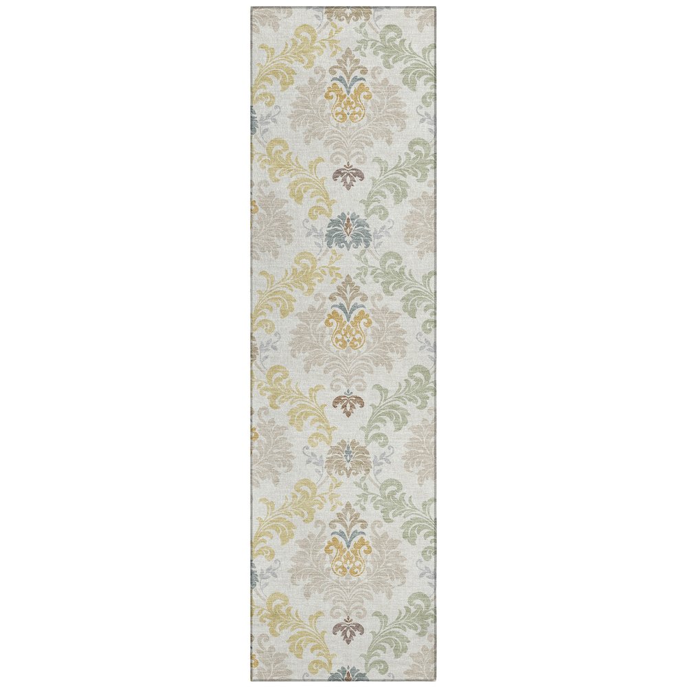 Machine Washable Indoor/Outdoor Chantille ACN2544 Ivory 2'3" x 7'6" Runner Rug. Picture 1