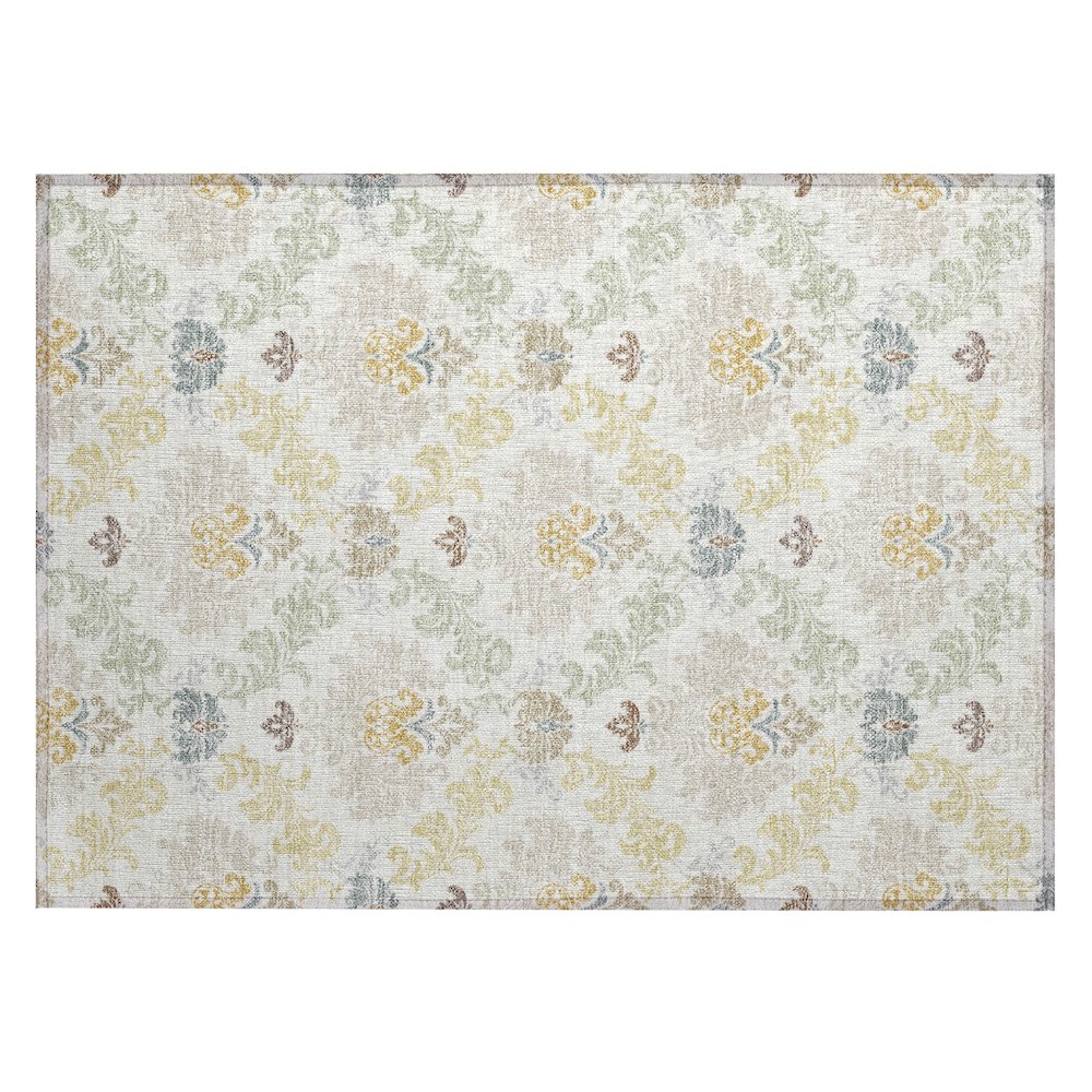 Machine Washable Indoor/Outdoor Chantille ACN2544 Ivory 1'8" x 2'6" Rug. Picture 1
