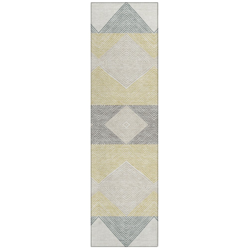 Machine Washable Indoor/Outdoor Chantille ACN2545 Ivory 2'3" x 7'6" Runner Rug. Picture 1