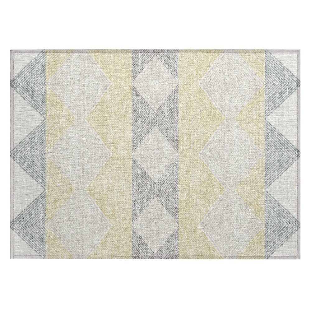 Machine Washable Indoor/Outdoor Chantille ACN2545 Ivory 1'8" x 2'6" Rug. Picture 1
