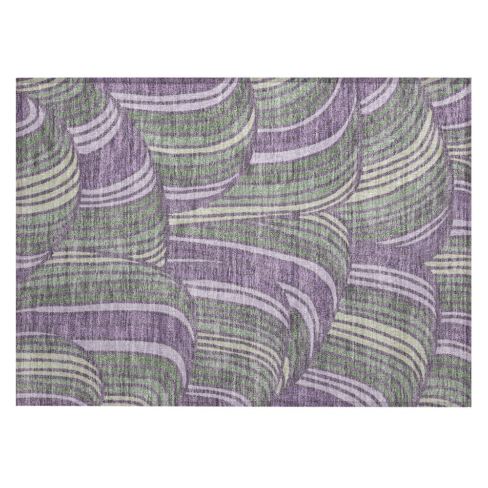 Machine Washable Indoor/Outdoor Chantille ACN2546 Purple 1'8" x 2'6" Rug. Picture 1