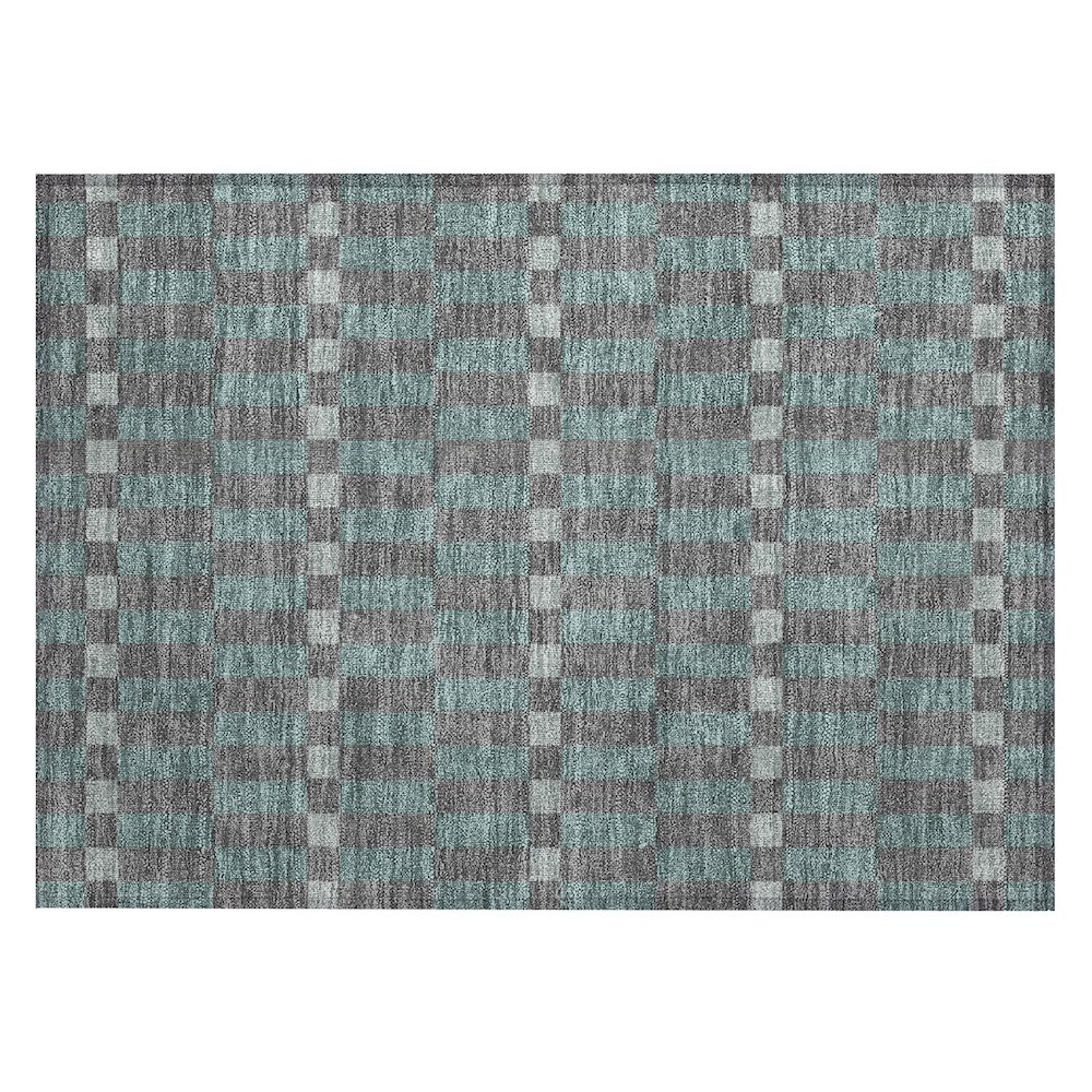 Machine Washable Indoor/Outdoor Chantille ACN2547 Gray 1'8" x 2'6" Rug. Picture 1
