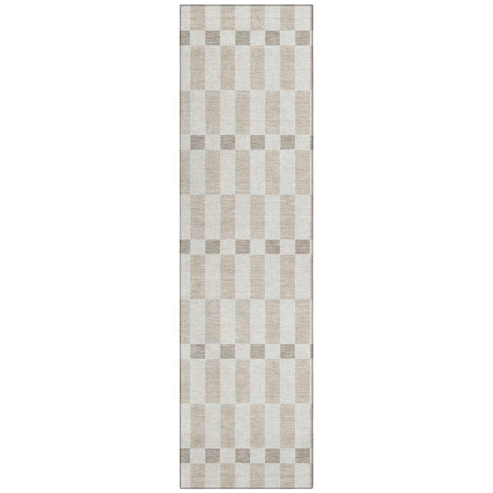 Machine Washable Indoor/Outdoor Chantille ACN2547 Ivory 2'3" x 7'6" Runner Rug. Picture 1