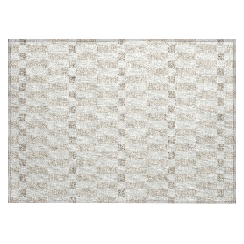 Machine Washable Indoor/Outdoor Chantille ACN2547 Ivory 1'8" x 2'6" Rug. Picture 1